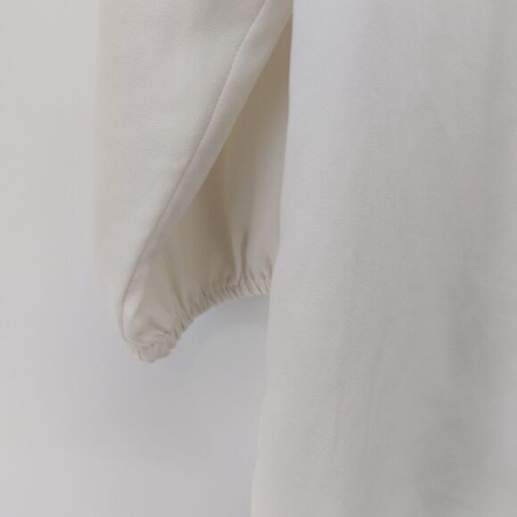 LOFT Factory women's sheer cream colored blouse top 3/4 sleeves Size Small - Picture 7 of 13